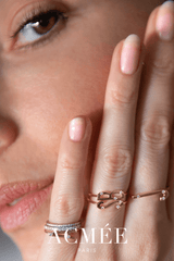 Bague Lettre Éternité Bébé or et diamants - Acmée Paris