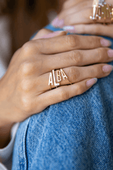 Bague Lettre or et diamants Éternité Bébé - Acmée Paris