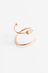 Mono boucle d'oreille diamant Utopia Poire trois tiers droite - Acmée Paris