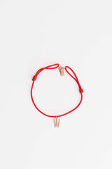 Bracelet fil rouge Initiale en or Éternité - Acmée Paris