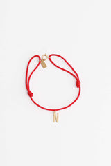 Bracelet fil rouge Initiale en or Éternité - Acmée Paris