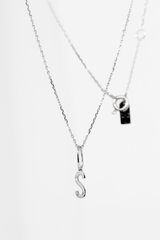 Collier Lettre Éternité or et diamants - Acmée Paris