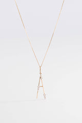 Collier Lettre Mister Big or et diamants - Acmée Paris