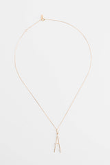 Collier Lettre Mister Big or et diamants - Acmée Paris