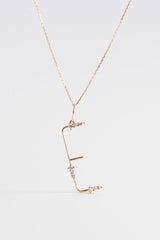 Collier Lettre Mister Big or et diamants - Acmée Paris