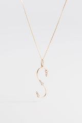 Collier Lettre Mister Big or et diamants - Acmée Paris