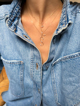 Collier Lettre Mister Big or et diamants - Acmée Paris