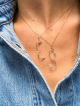 Collier Lettre Mister Big or et diamants - Acmée Paris