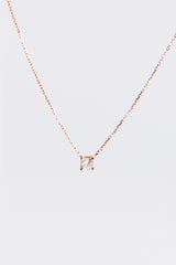 Collier Solitaire Princesse or et diamant - Acmée Paris