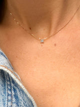 Collier Solitaire Princesse or et diamant - Acmée Paris