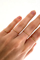 Bague fine en or Mini-mâle Petit-doigt