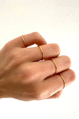 Bague fine en or Mini-mâle Petit-doigt