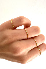Bague fine en or Mini-mâle Petit-doigt