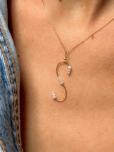 Collier Lettre Mister Big or et diamants - Acmée Paris