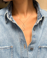 Collier Lettre Mister Big or et diamants - Acmée Paris