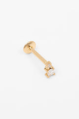 Puce d'oreille Double Jeu Princesse or et diamants - Acmée Paris