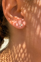 Puce d'oreille Double Jeu Princesse or et diamants - Acmée Paris