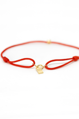 Bracelet fil rouge chiffre or - Acmée Paris