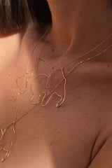 Collier Maman Éléphant or et diamant - Acmée Paris