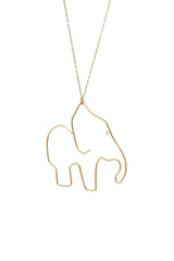 Collier Maman Éléphant or et diamant - Acmée Paris