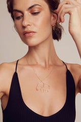 Collier Maman Éléphant or et diamant - Acmée Paris