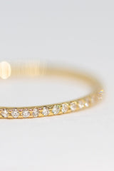 Bague petit doigt or et diamants Moitié Sans Fin - Acmée Paris