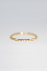 Bague de petit doigt Moitié Sans Fin or et diamants - Acmée Paris