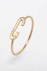 Bague Lettre Éternité Bébé or et diamants - Acmée Paris