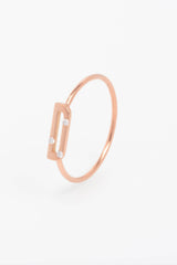 Bague Lettre Éternité Bébé or et diamants - Acmée Paris