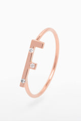 Bague Lettre Éternité Bébé or et diamants - Acmée Paris