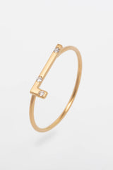 Bague Lettre Éternité Bébé or et diamants - Acmée Paris