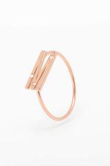 Bague Lettre Éternité Bébé or et diamants - Acmée Paris