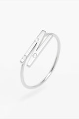 Bague Lettre Éternité Bébé or et diamants - Acmée Paris