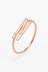 Bague Lettre Éternité Bébé or et diamants - Acmée Paris