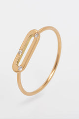 Bague Lettre Éternité Bébé or et diamants - Acmée Paris