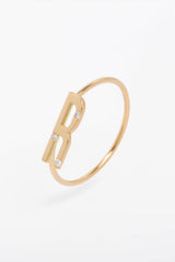 Bague Lettre Éternité Bébé or et diamants - Acmée Paris