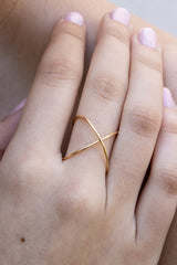 Bague Croix or portée - Acmée Paris