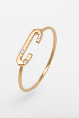 Bague Lettre Éternité Bébé or et diamants - Acmée Paris