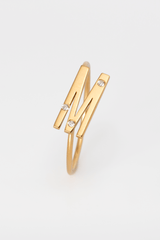 Bague Lettre Éternité Bébé or et diamants - Acmée Paris