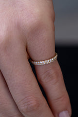 Bague de petit doigt Moitié Sans Fin or et diamants - Acmée Paris