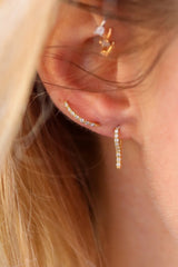 Mono boucle d'oreille diamant Petit Crochet - Acmée Paris