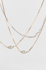 Collier Minimal Marquise or et diamant - Acmée Paris