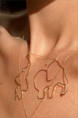 Pendentif Bébé Éléphant or et diamant - Acmée Paris