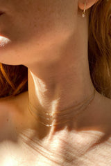 Collier Minimal Marquise or et diamant - Acmée Paris