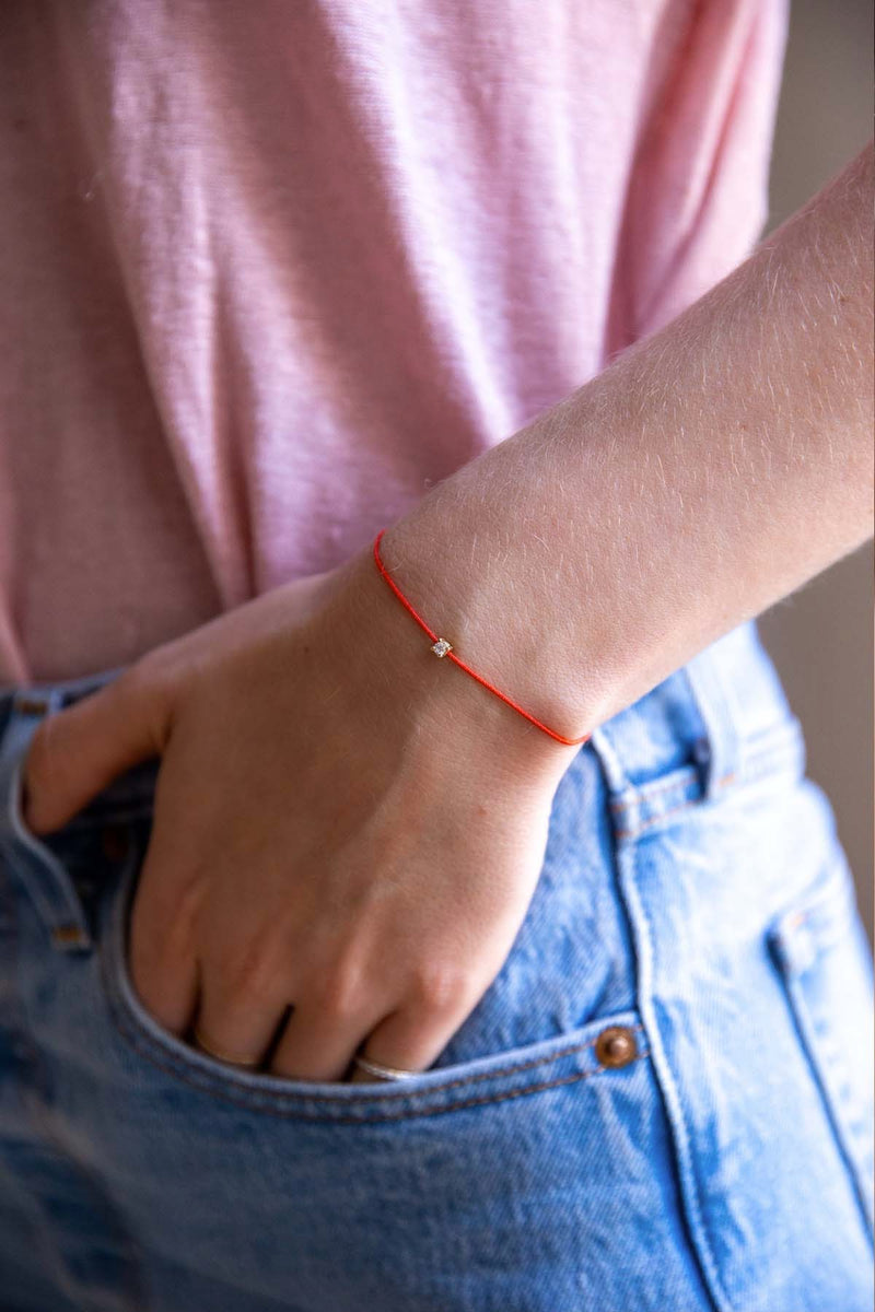 Bracelet fil rouge Folie Douce