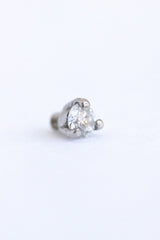 Piercing Microdermal Le Feu sous la glace en or 18kt et diamant