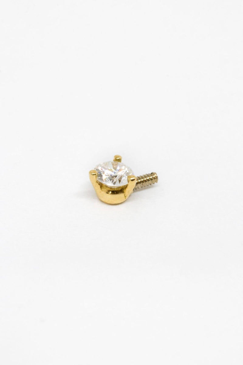 Piercing de téton avec Diamants L’Hardie Petit Modèle, 2 diamants de 2,4mm chacun